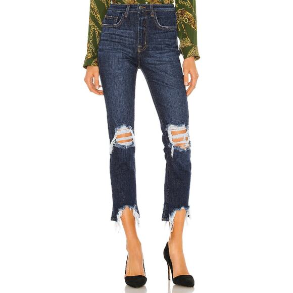 L’Agence High Line Skinny High Rise Distressed Jeans 32 Cupertino Wash - Picture 2 of 10
